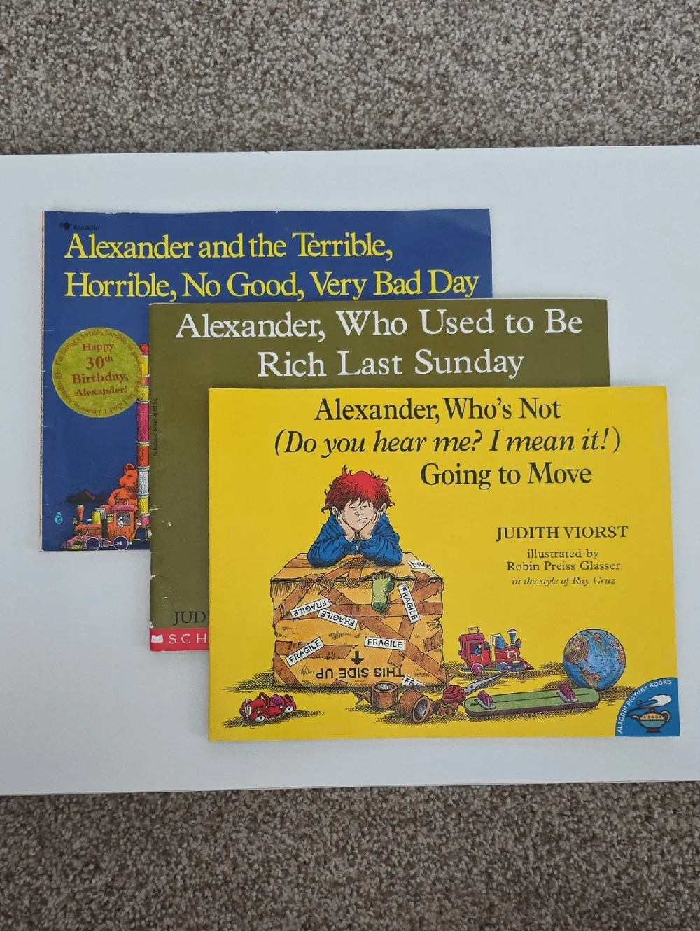 Set of 3 'Alexander' Children's Books By Judith Viorst